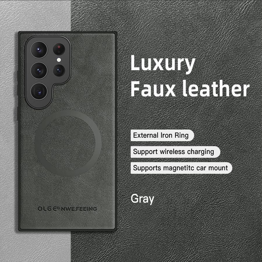 Чехол для Samsung Galaxy S24 Ultra, кожаный чехол для телефона Samsung Galaxy S25 S22 S20 Plus, роскошный чехол S23 S21 FE 5G, чехол