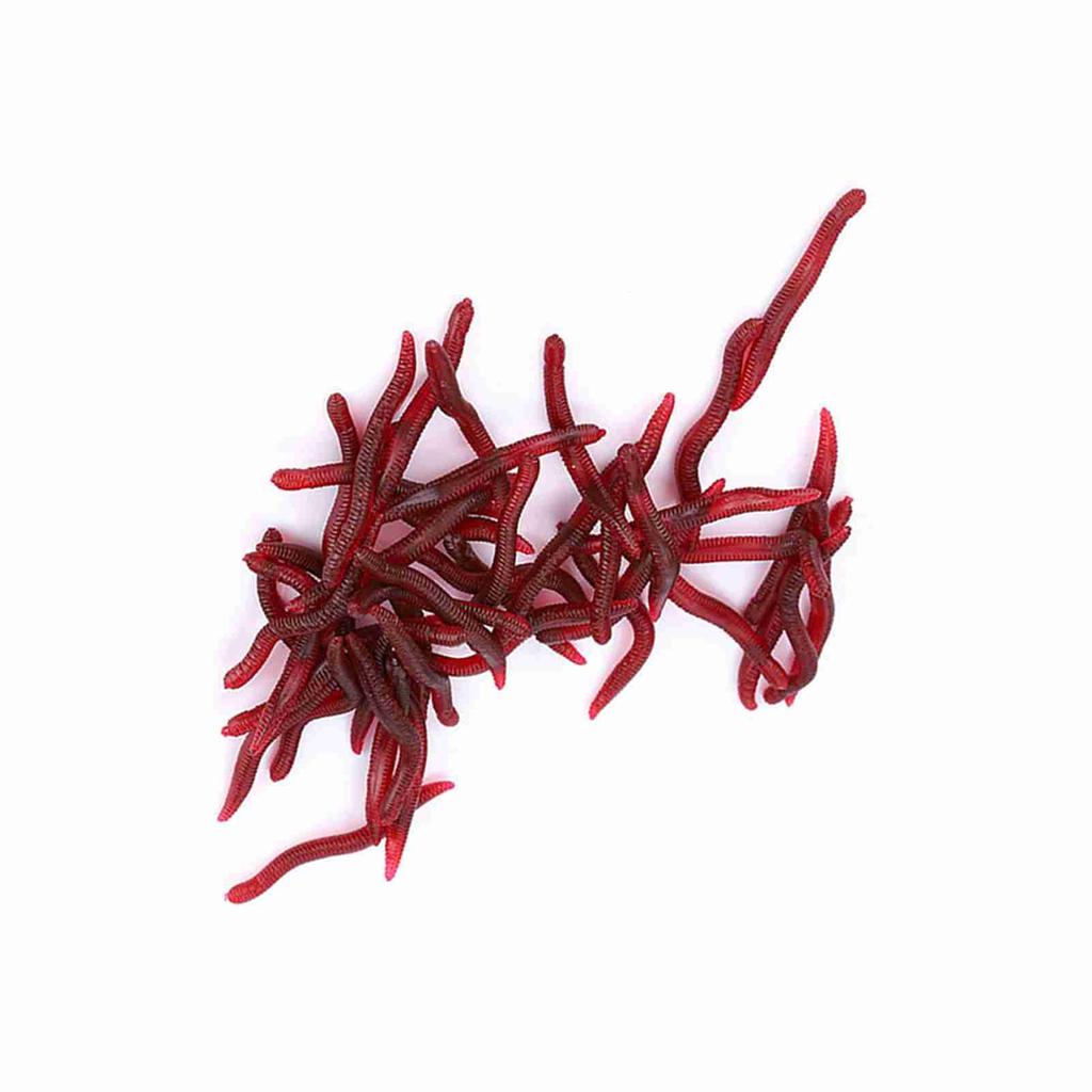 Рыболовная приманка 4 см Мягкие насекомые Ложные дождевые черви Морская приманка Мотыль приманки Искусственные приманки 100 шт.