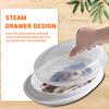Microwave Steamed Fish Container Easy To Use Microwave Steamed Fish Plate Fast Heat Conduction Professional Cover for Kitchen
