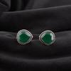 Драгоценный камень Зеленый Оникс Ювелирные изделия из стерлингового серебра 925 ручной работы Запонки жениха 0,62" CL-8-14