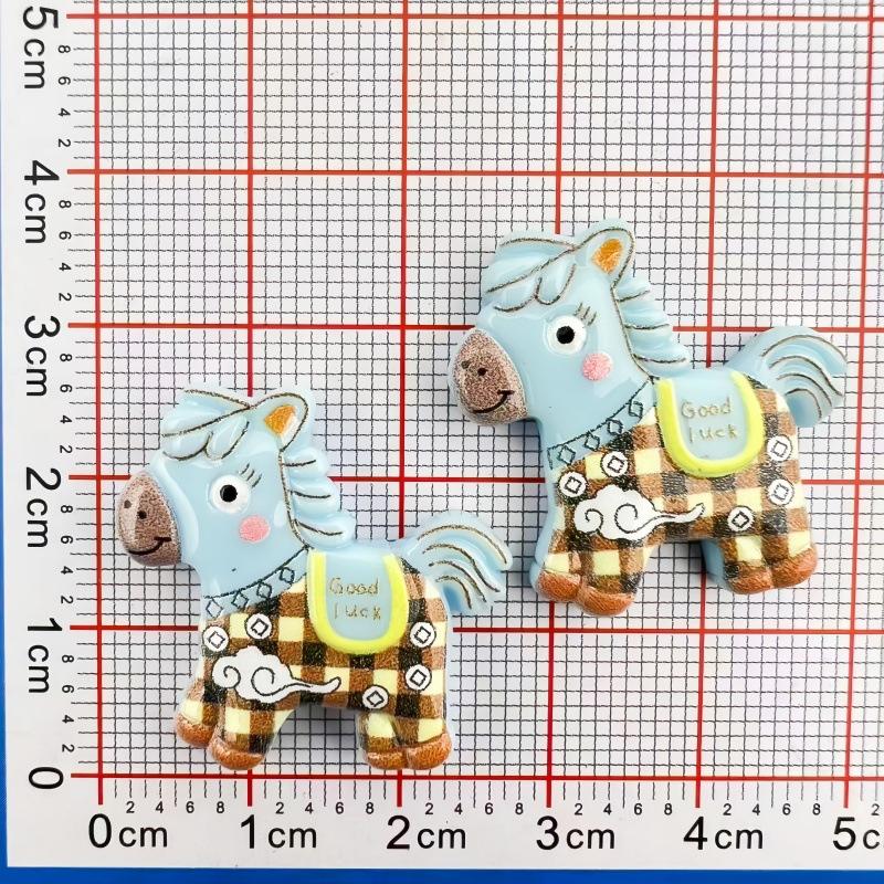 10 шт. Мультяшные смоляные аксессуары для DIY, кабошоны с плоской задней стороной, милые мультяшные пони, украшения для изготовления DIY-украшений, Декор