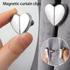 10Pieces Magnetic Curtain Button Heart Designs Alloy Clip Secure Drapes Prevent Light Leakage Easy Installation