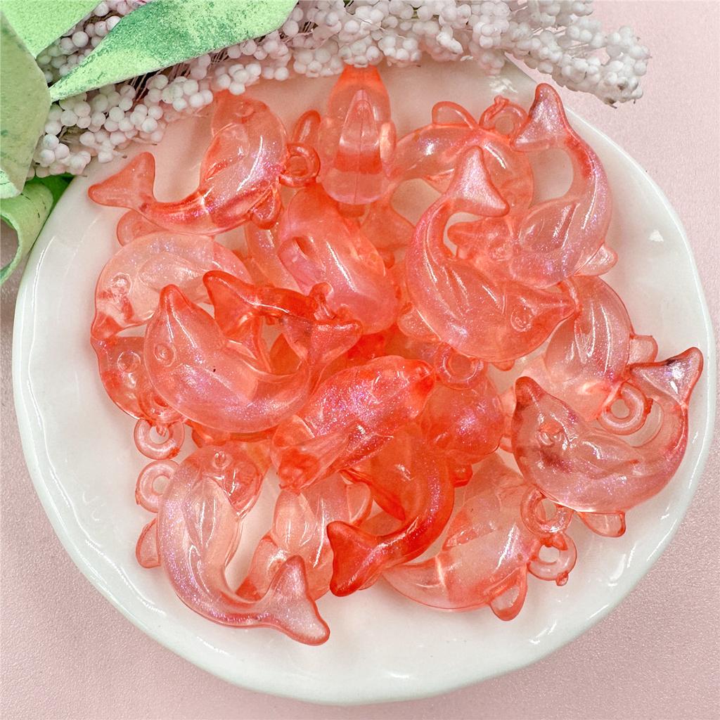 Высокое качество 15,6*20,5 мм акриловые свободные бусины ожерелье модные браслеты в форме дельфина 20 шт DIY для изготовления ювелирных изделий ювелирные аксессуары