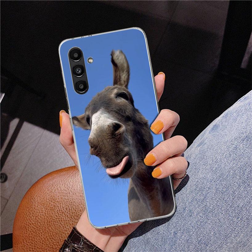 Funny Donkey Phnoe Case for Samsung Galaxy A17 A37 A57 A16 A26 A36 A56 A15 A14 A13 A55 A54 A53 A35 A34 A33 A25 A24 A23 A52 Galax