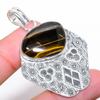 Ювелирный кулон ручной работы из стерлингового серебра 925 пробы с тигровым глазом, 2,17 дюйма, z5g20