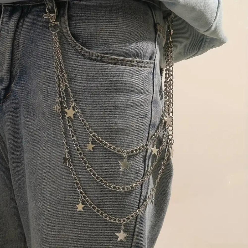 Tassel Love Heart Waist Chain Zinc Zinc Zinc Alloy Pants Chain Cool Tassel Jeans Chain  Female