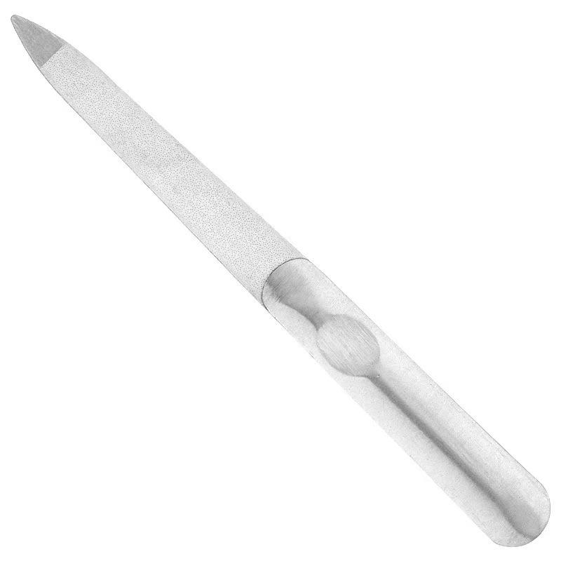 Stainless Steel Manicure & Pedicure Tool Set: Pusher, Blackhead Needle, Nail Cleaner & File