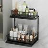 Rustproof Pull Out Storage Rack Carbon Steel Slide Out Cabinet Storage Shelf  Bathroom