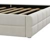 180X200 upholstered platform bed, beige