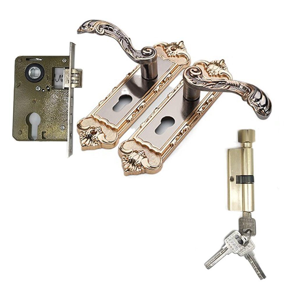 Easy Install Bedroom Interior Door Lock Vintage Interior Door Knobs Security Lock Household