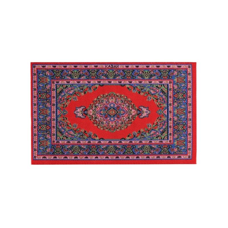Miniature Dollhouses Rug With Traditional Turkish Pattern Furnishing Carpet Decorative Accessory for Craft Model Project