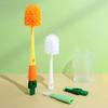 1pc, 4 In 1 Cup Brush, Long Handle Bottle Cleaning Brush, Stain Removal Brush, No Dead Corner, Nipple Brush, Crevice Brush,