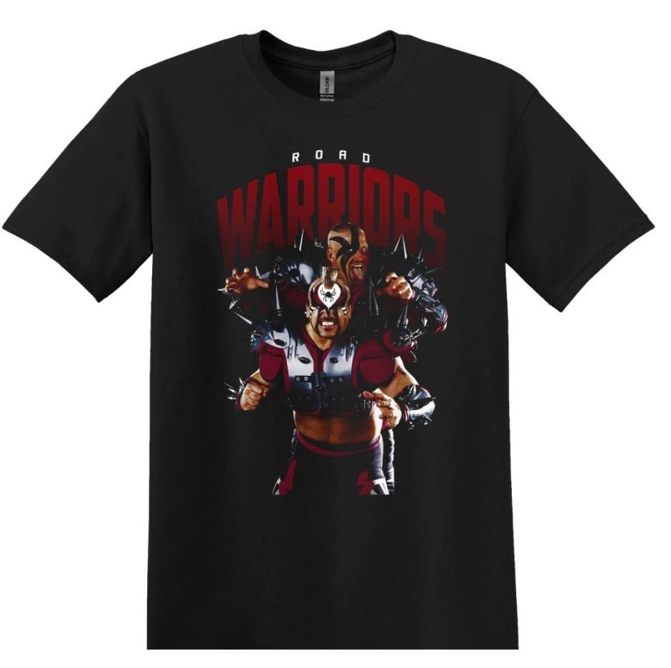 WWE Road Warriors Wrestling T-Shirt Black S-4XL