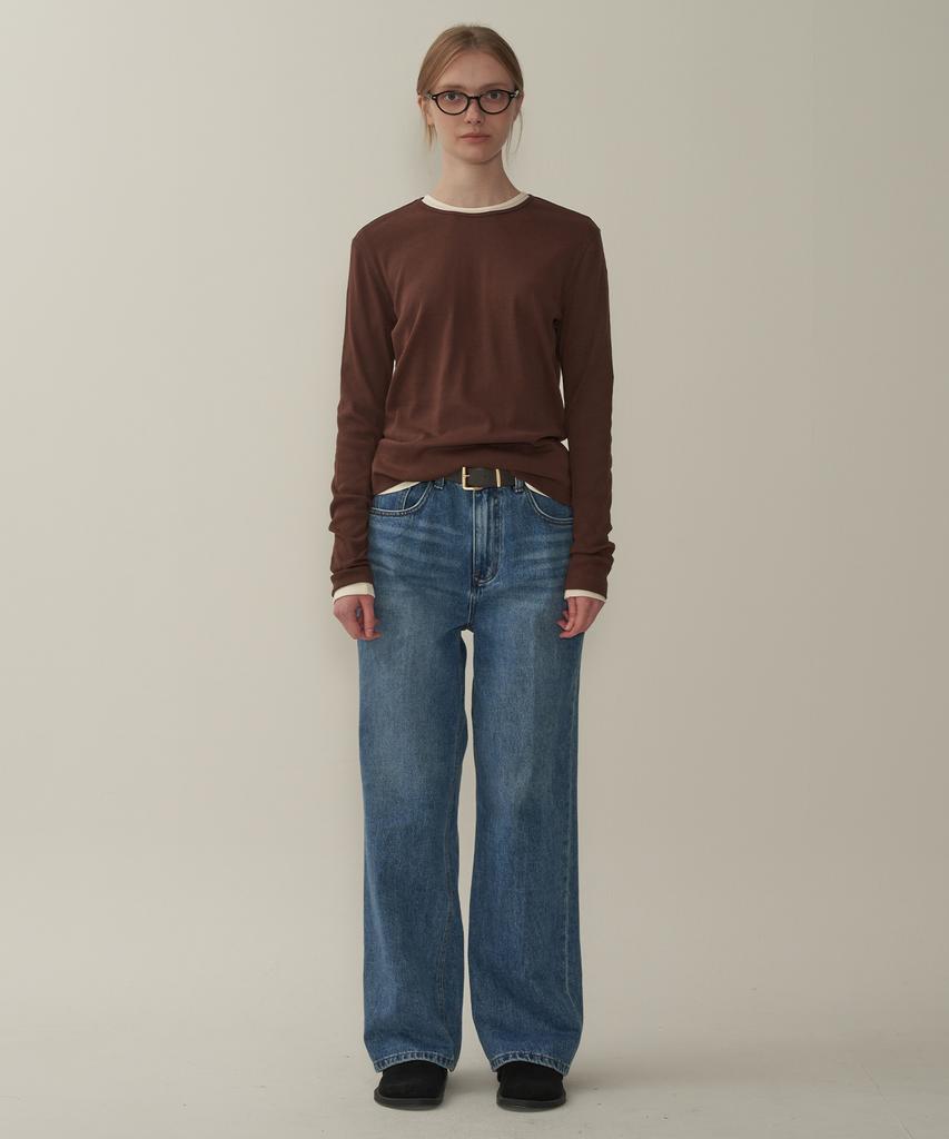 MOTT Double Stitch T-Shirt - Brown