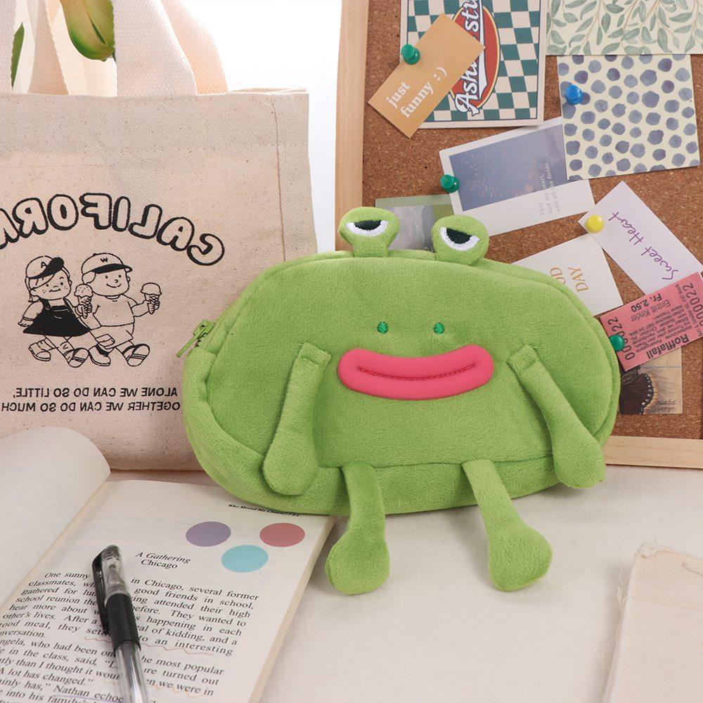 Desktop Organizer Big Mouth Frog Pen Bag Large Capacity Pencil Bag Stationery Pouch  Stationery