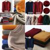 Luxuriously Soft Men's Slim Knitted Cashmere Jumper Pullover For Cozy Comfort
