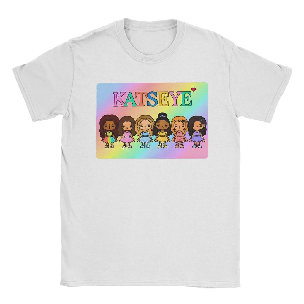 Novelty Katseye Kpop Idol TShirts Unisex Unisex Crew Neck Cotton T Shirt Beautiful Chaos Album Short Sleeve Tees Gift Idea Tops