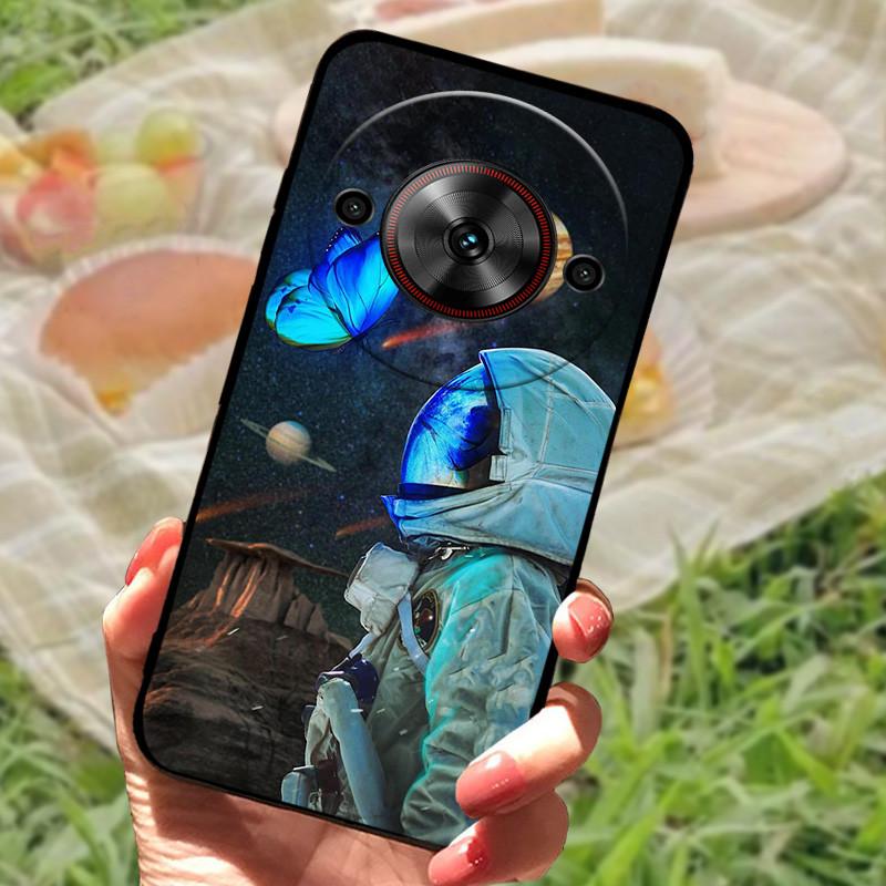 Чехол-бампер для ZTE Nubia Focus 5G, силиконовый, мягкий, с рисунком мрамора, черный, защитный