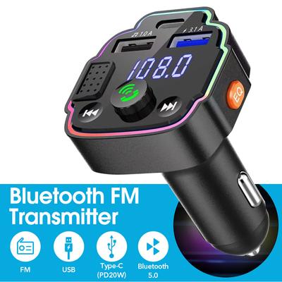 Автомобильный Mp3-плеер с двумя USB-разъемами, быстрое зарядное устройство, FM-приемник Bluetooth, Bluetooth-совместимый 5,0-Fm-передатчик, USB-флеш-накопитель, автомобильный комплект