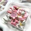 20/30Pcs 3D Sakura Pushpins DIY Pink Flower Push Pins Portable Decorative Studs  Stationery