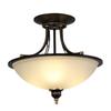 American Retro Semi-Flush Mount Chandelier for Modern Living Spaces - Bedroom, Dining Room, Balcony, Hallway, and Foyer Lighting.