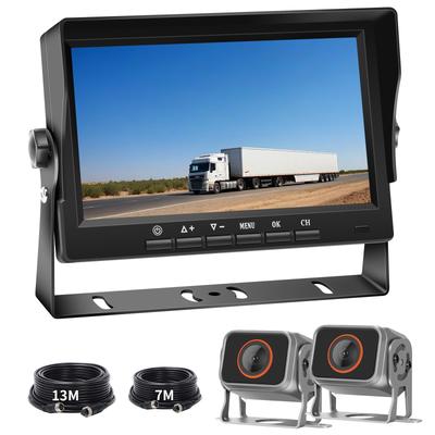 Soinndo Проводной Монитор Заднего Вида Камера 1080P Заднего Вида 24В IPS LCD Двойной AHD IP68 Пылезащищенный Изображение с Направляющими Линиями Широкий Угол Обзора Ночное Видение Шумоподавление Видео