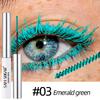 Colorful Curling Mascara Fine Brush Lengthens Eyelashes Thick Waterproof Blue Mascara Natural Eyelash Green Halloween Eye Makeup