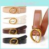 Womens Faux Leather Belt With Metal Pin Buckle For Casual And Office Outfits