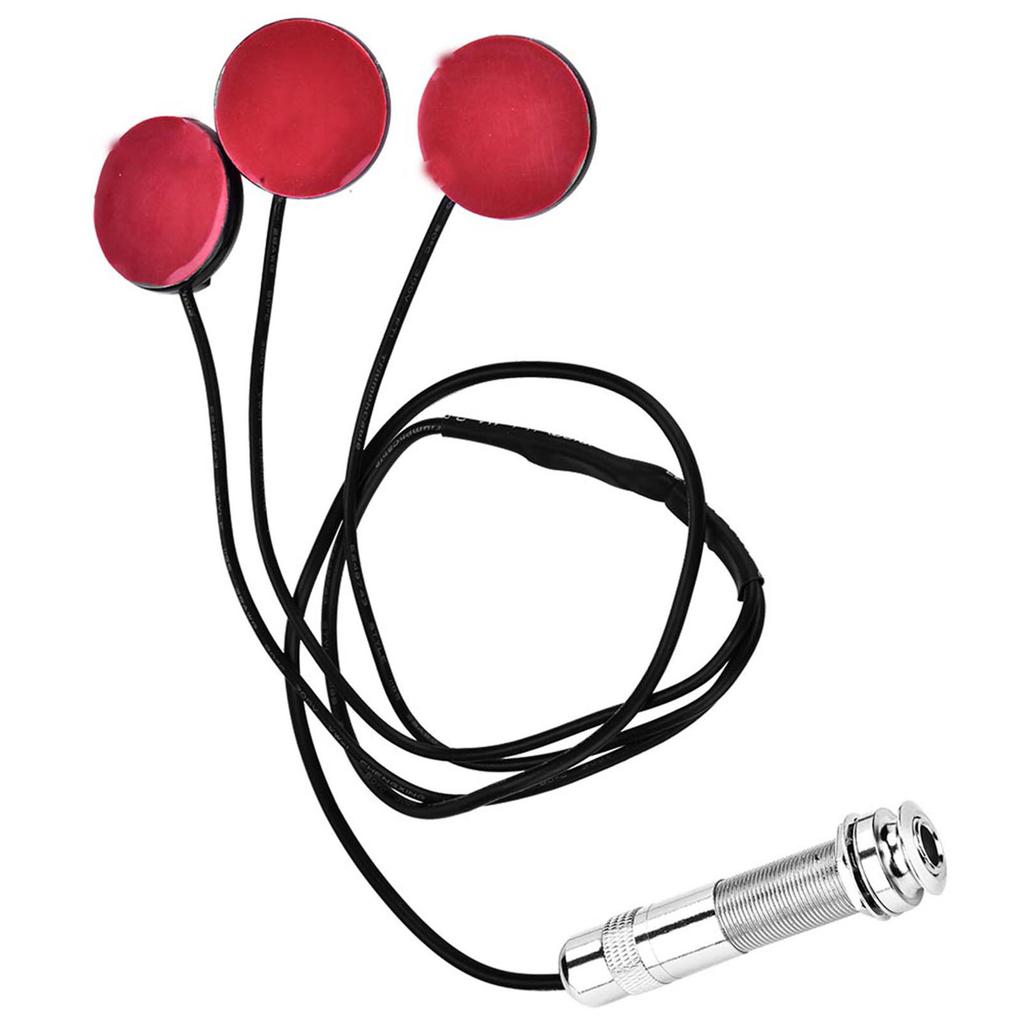 Самоклеящийся пьезоэлектрический микрофонный звукосниматель с разъемом для гитары, укулеле, скрипки