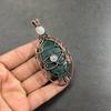 Evil Eye Bloodstone Copper Wire Wrapped Pendant Moonstone Copper Jewelry Handmade Pendant Bloodstone Evil Eye Pendant For Necklaces Women