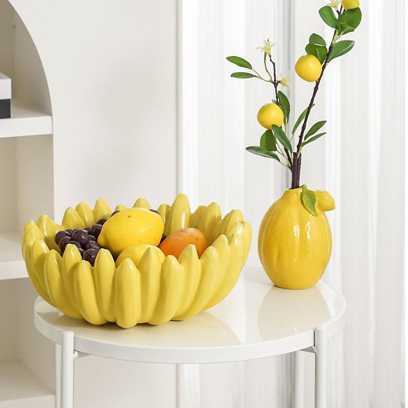 Керамическая фруктовая чаша в форме банана, столовые тарелки, кухонная посуда, столовые приборы, роскошные сервировочные тарелки для салатов, закусок, домашнего декора