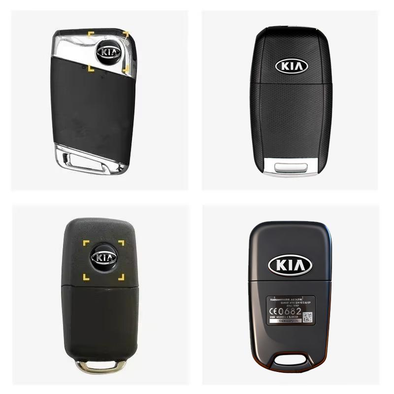 AANB1 Car Remote Key Emblem Sticker Aluminum Keys Decoration Decal For KIA K9 Sportage Niro K5 Carnival EV6 EV9 EV3 K8 Stinger Forte