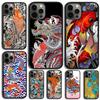 Чехол для телефона с татуировкой японского карпа кои, дракона, волны для iPhone 17 Air 13 12 14 15 16 Чехол для Apple Pro Max Plus SE Coque