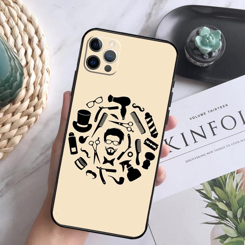 Расческа парикмахера Салон красоты Чехол для телефона Для iPhone 16 Pro 11 12 13 14 15 Pro Max Mini XS X XR 7 8 16 Plus Чехол Coque