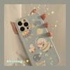 Space Duck Leather Phone Case Cute Cover For Iphone 11 12 Mini 13 Pro Max 7 8 Plus Xs Max Xr X Cartoon Funda Conque Capa