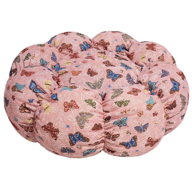 Cartoon Pattern Seat Cushion Chinese Floral Futon Floor Cushion Ground Seat Cushion Home Seat Pier Girl Tatami Futon Cushion