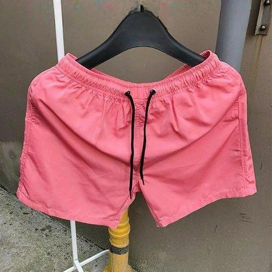 Мужские модные быстросохнущие корейские пляжные шорты карамельного цвета