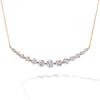 From New Line Necklace Ladies Smile 10K K10 Pink Gold Brand Present Women [Gift York]