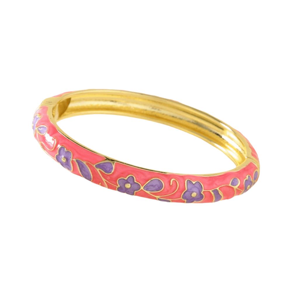 Zinc Zinc Zinc Alloy Enamel Bracelet Floral Motifs Flower Texture Bracelet Dropped Glaze Bracelet African