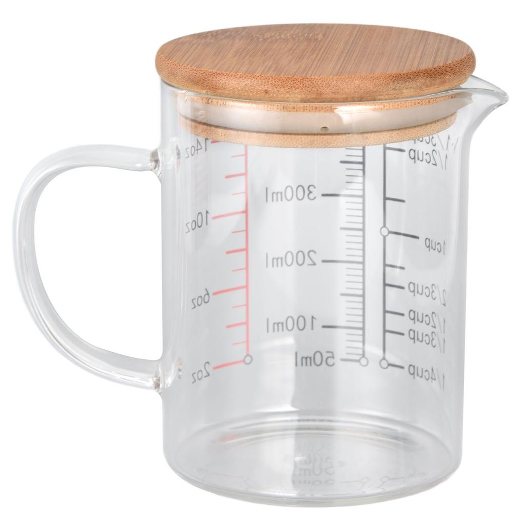 Стеклянный мерный стакан V-образная насадка Прозрачная шкала Удобная ручка Кофейные чашки из боросиликатного стекла