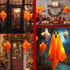 Halloween Decorations Outdoor Spooky Hanging Ghost Signs with String Lights Battery Operated Front Door Lamp Party Supplies