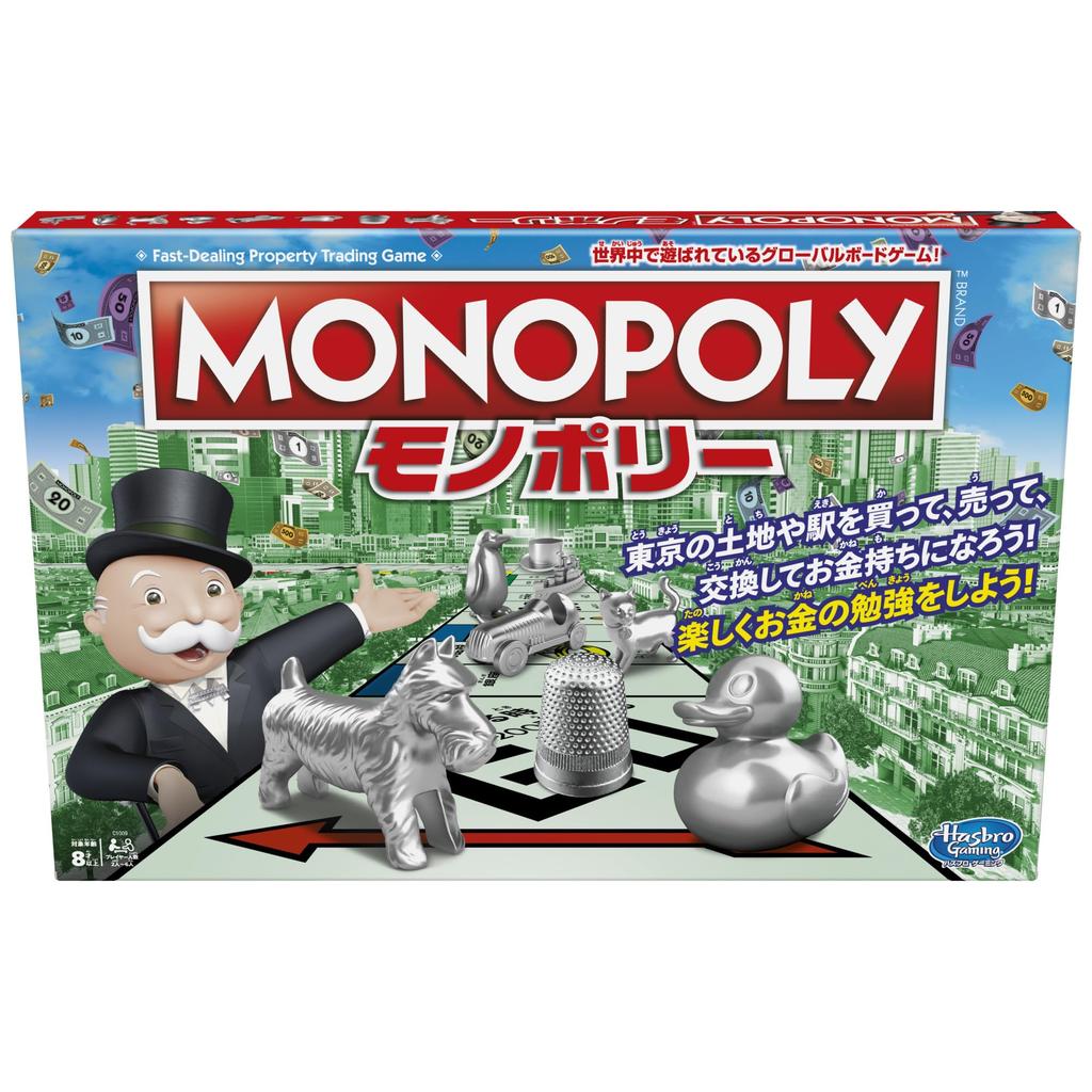 Hasbro Монополия Классическое Обновление Токио Издание Настольная Игра Японская Версия Семейная Образовательная Игра Игра для Вечеринки Возраст 8+ Игроки C1009 2-6