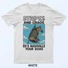 Stripes And Chaos Ed's Nashville Tour 2025 Zebra Design T-Shirt