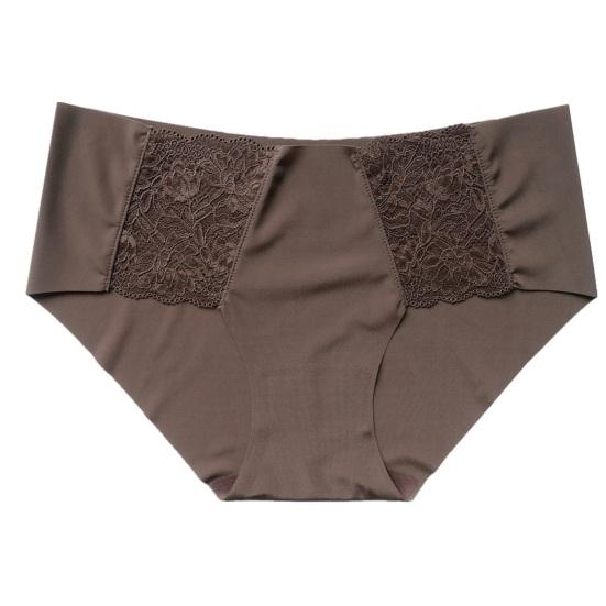 Women's Lace Underwear Seamless Low Waist Briefs Soft Stretchy No Show Bikini Panties Female Invisible Slip Underpants