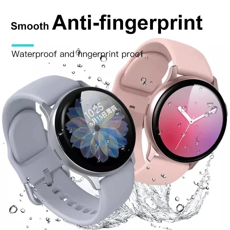 Защитные стекла 20D для экрана Samsung Galaxy Watch Active 2 40 мм 44 мм, Full Cover, изогнутый край, защитная пленка, устойчивая к царапинам