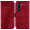 For Infinix Hot 50 Pro+ 4G Stand Case 7-Shaped Pattern Imprint Leather Phone Cover with Strap