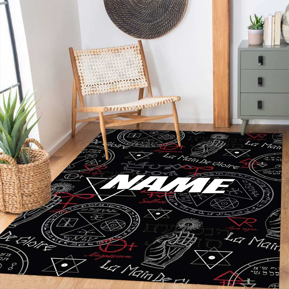 Warner (39) Customize your name rug, office chair cushion, home bedroom living room gift.