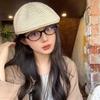 Japanese Style Weave Hat Vintage Crochet Knitted Cap Elegant Hollowed Out Beret Hat Spring
