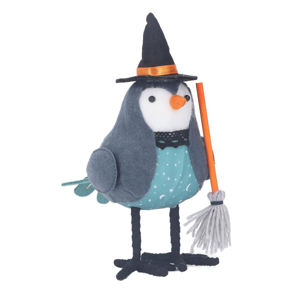 Table Fabric Bird Ornament Grab A Broom Stable Base Cute Fabric Standing Bird Figurine Decoration