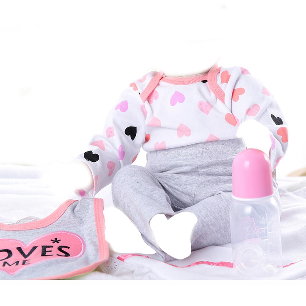Одежда для куклы Reborn, игрушка, розовое сердце, наряд (Комбинезон 22''-23'' для девочек, штаны для кукол Reborn, одежда T6O9